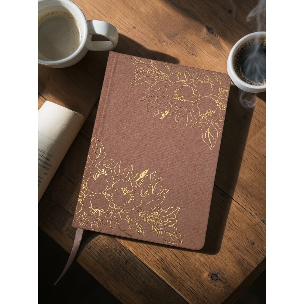 Pink & Gold Foil Velvet Lined Target Threshold Journal Notebook | 96sheets | 5x7